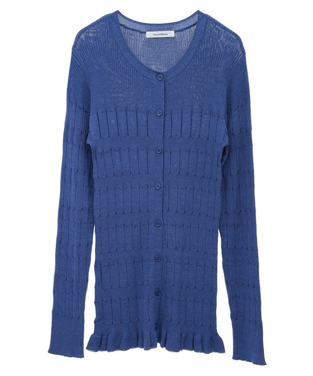 Green Parks プリーツニットカーディガン Blue