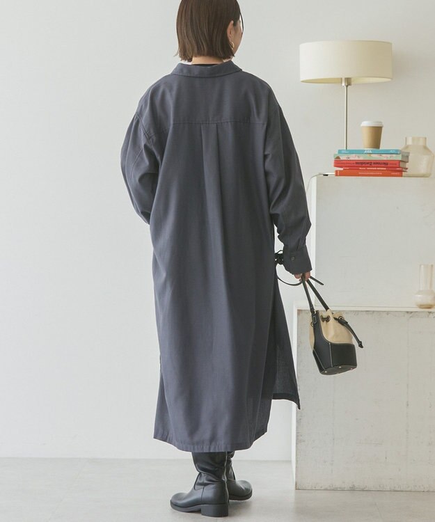 AMERICAN HOLIC T/Rカルゼロングシャツワンピース Charcoal Gray