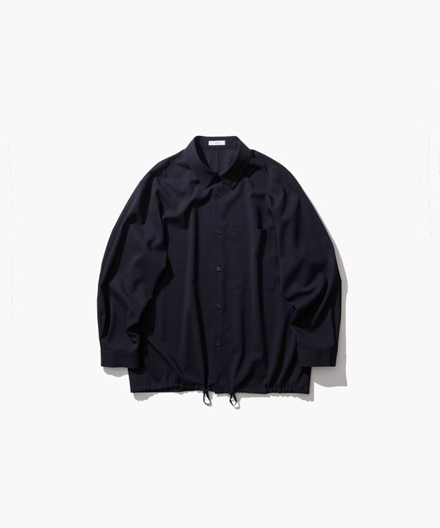 ATON WOOL LAWN | CPOジャケット DARK NAVY