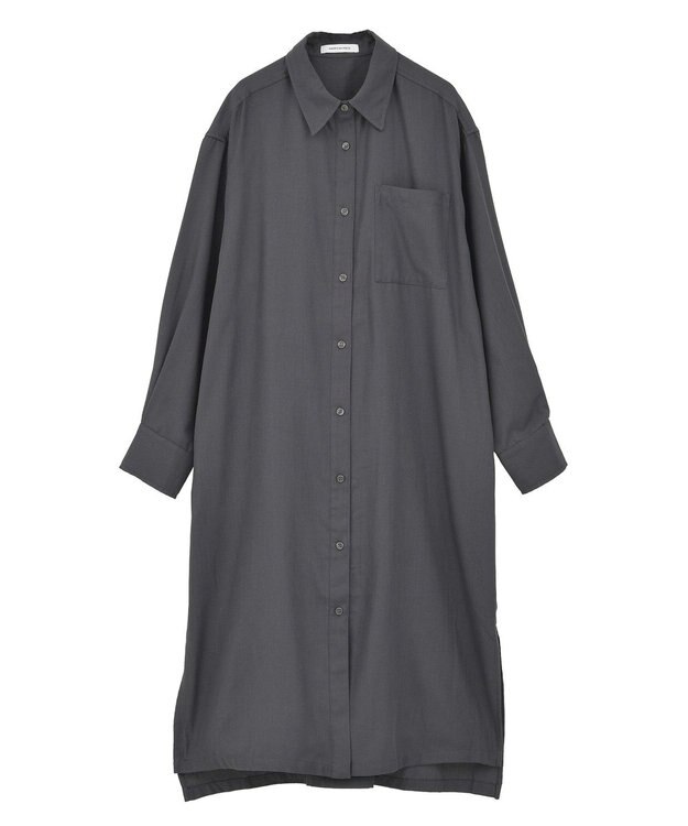 AMERICAN HOLIC T/Rカルゼロングシャツワンピース Charcoal Gray