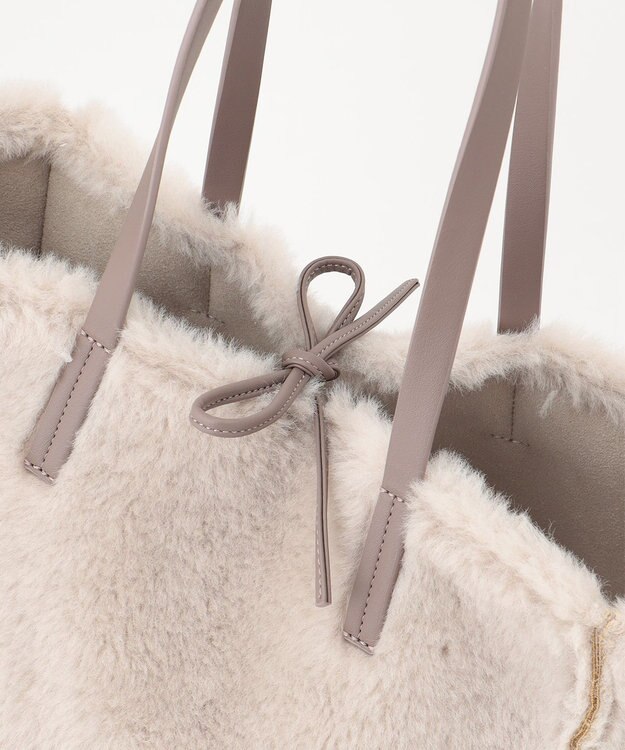 自由区 ムートンリバーシブルトート バッグ ベージュ