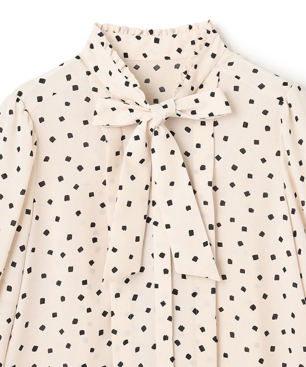 TOCCA PROMISE RIBBON ROSETTE ドット柄ブラウス アイボリー系5