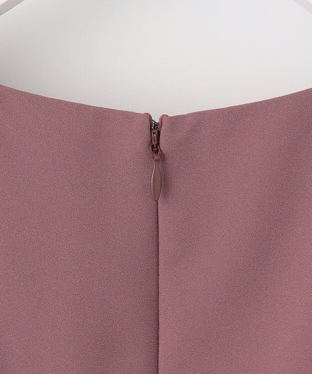 ANY SIS 【Lily Calin】レーススリーブタック ドレス モカピンク