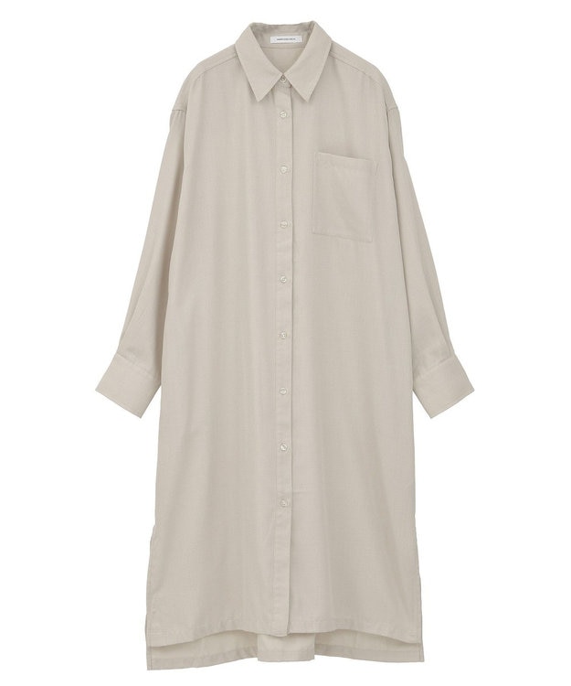 AMERICAN HOLIC T/Rカルゼロングシャツワンピース Ecru