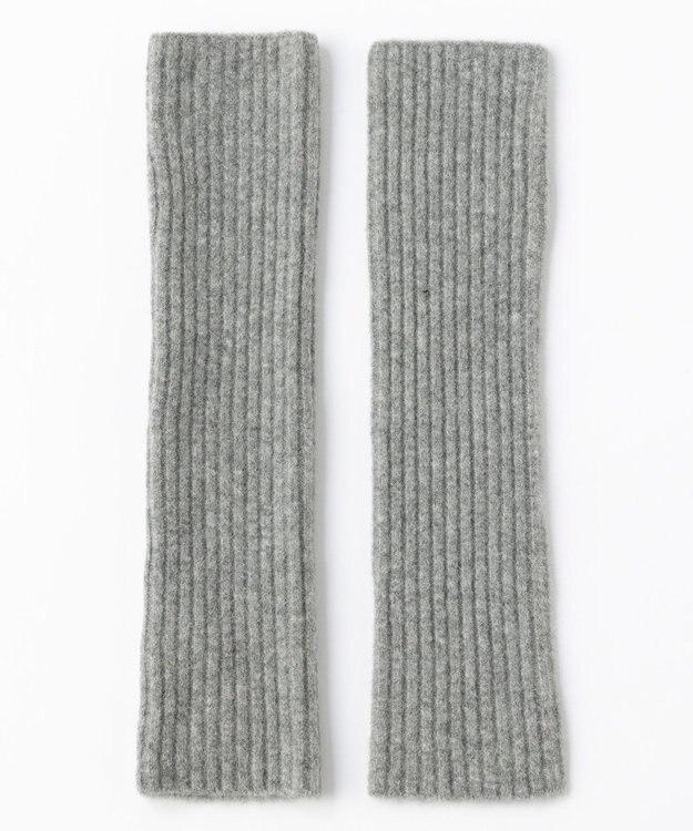 UNFILO 【洗える】ふわふわニット アームウォーマー グレー