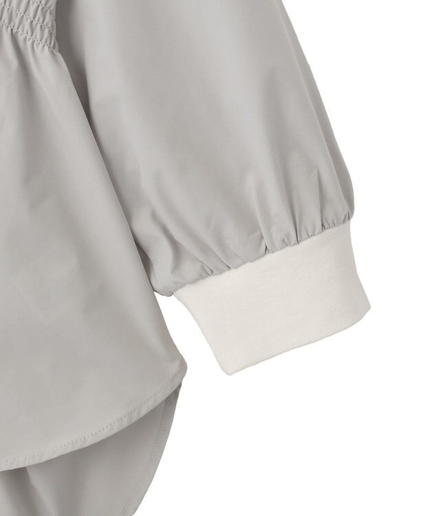 Green Parks ７分袖サイドシャーリングドッキングプルオーバ Off White