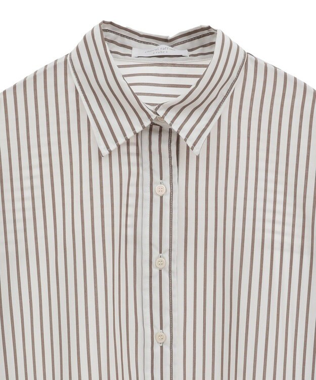 Green Parks ラメストライプタックシャツチュニック Off White