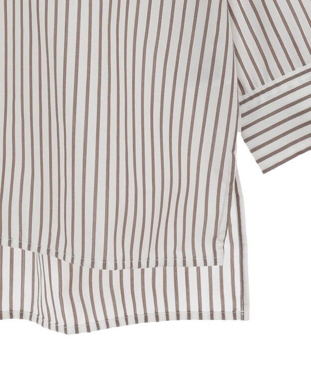 Green Parks ラメストライプタックシャツチュニック Off White