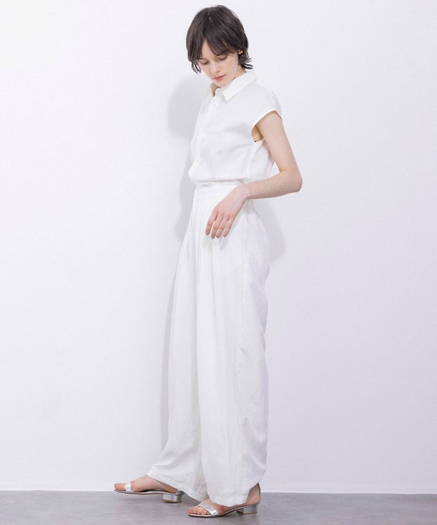 NAVE 【Nave】ヴィスコースリネン ジャンプスーツ アイボリー系