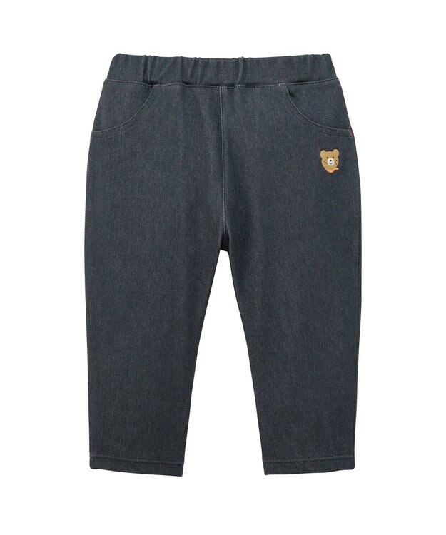 MIKI HOUSE HOT BISCUITS 【Everyday Series】ワンポイント ストレッチ10分丈パンツ インディゴブルー