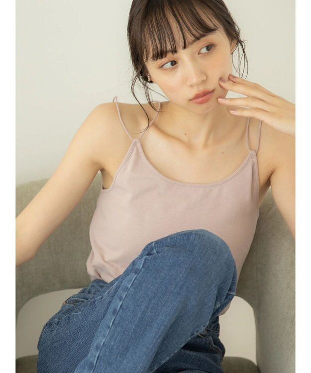 earth music&ecology ダブルストラップキャミソール Mocha