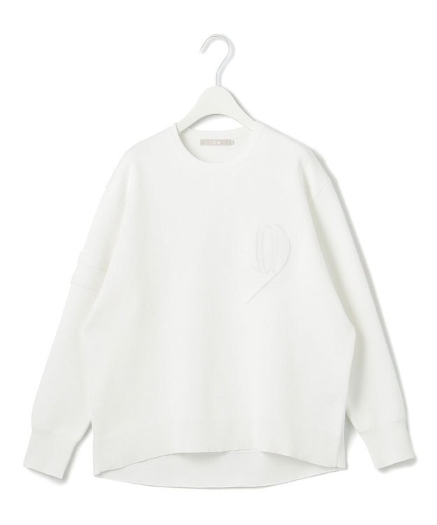 ICB 【洗える】ナンバリングカラーニット  プルオーバー オフホワイト系［ソウルナンバー９］