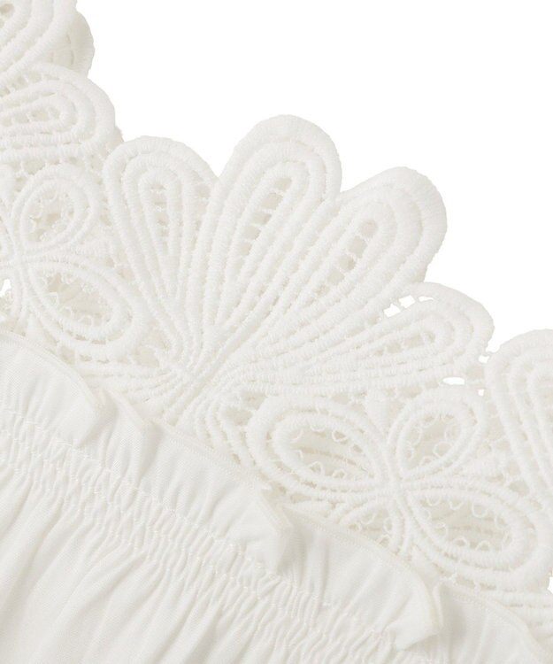 YECCA VECCA フラワーレースブラウス Off White