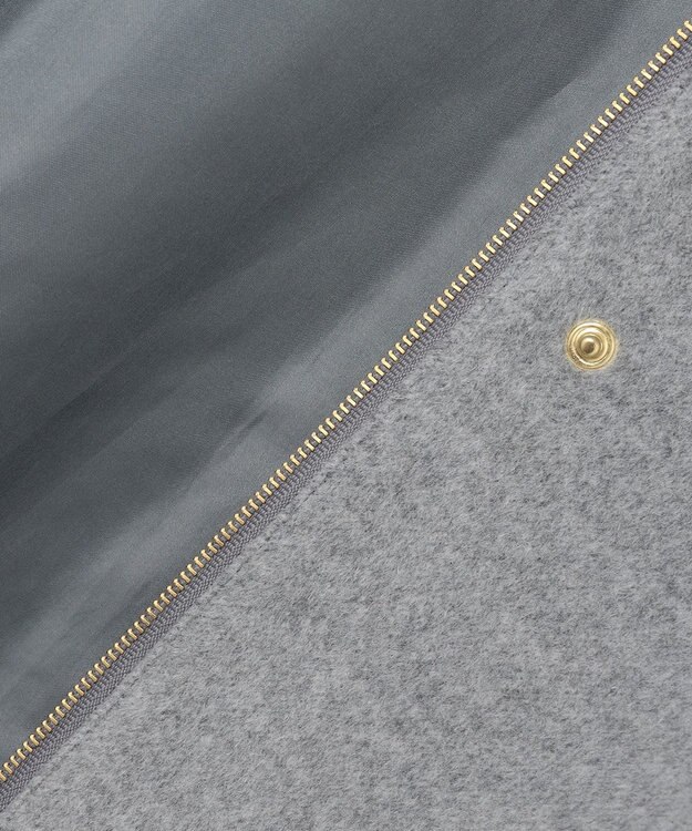 J.PRESS YORK STREET 【WOMEN】2wayショートウールアンゴラビーバー コート ライトグレー系