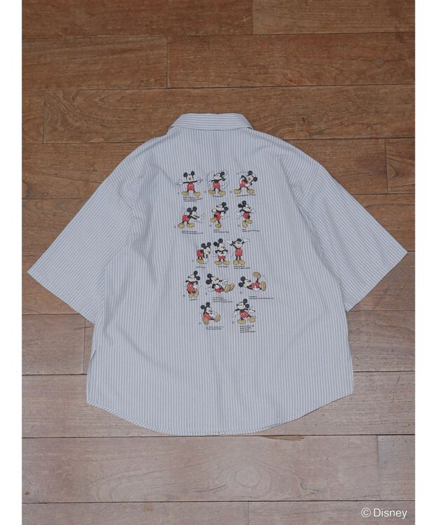 Green Parks ミッキーフレンド／体操プリント半袖シャツ Stripe