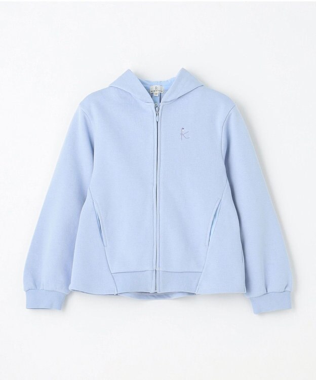 組曲 KIDS 【150-160㎝】バックフリル パーカー サックスブルー系