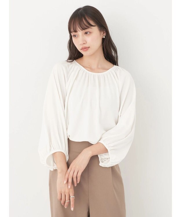 earth music&ecology パフスリーブカットソー