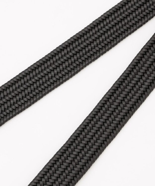 JOSEPH ABBOUD 【イタリア素材・ストレッチ・日本製】ストレッチレザー ベルト ブラック系