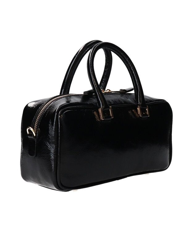 INTER-CHAUSSURES 【CHRISTIAN VILLA】レザーハンドルハンドバッグ ブラック