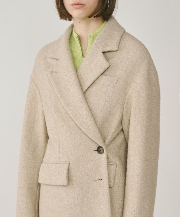 GRACE CONTINENTAL ヘリンボーンツイードジャケット ベージュ