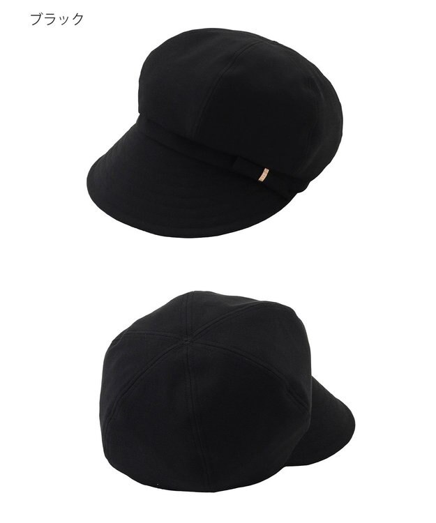 MOONBAT 【日本製/サイズ調整】フルラ (FURLA) ロゴリボンキャスケット ブラック