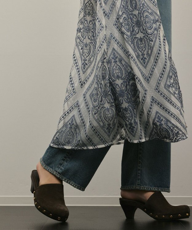 GRACE CONTINENTAL 刺繍ジレワンピース ブルー