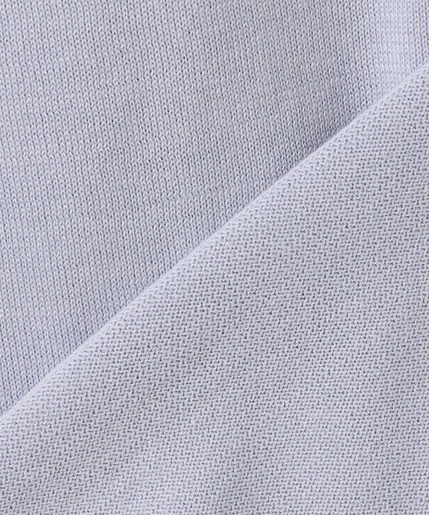 GOTAIRIKU GOLD LABEL/WEB&一部店舗限定【洗える】シーアイランドコットン ラグラン半袖ニットポロ サックスブルー系