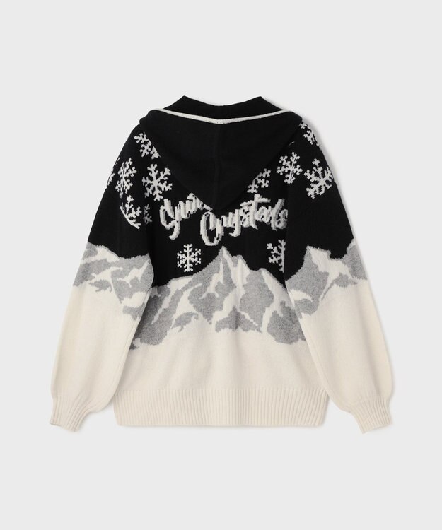 GRACE CONTINENTAL スノージャガードニットフーディ ブラック