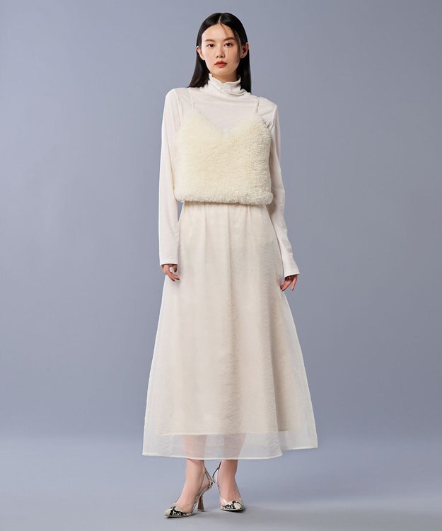 uncrave 【手洗い可】リンクルオーガンジー フレアスカート（uncrave STANDARD） オフ