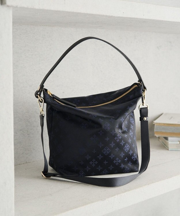 russet スタンダードミニショルダーバッグ <ナイロンジャガード>(CE-1627) Black/Navy
