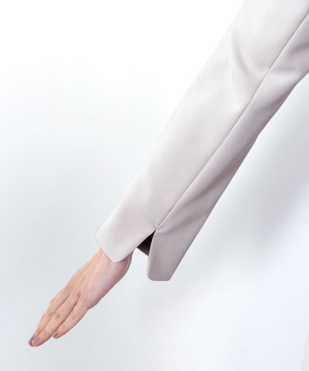 Tiaclasse L 【ダブルクロス】カラーレスジャケット グレージュ