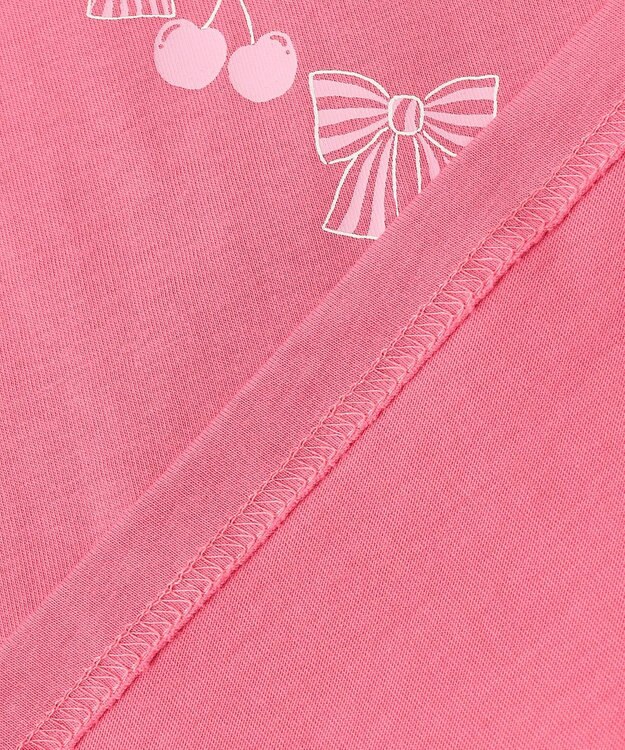 ANY KIDS 【WEB限定】7days プリント 半袖 Tシャツ ピンク×ハートロゴ