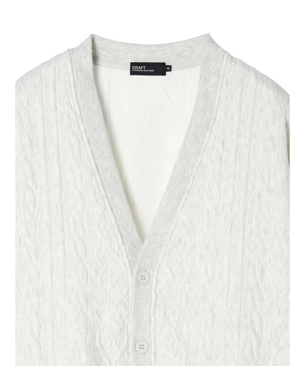 CRAFT STANDARD BOUTIQUE ケーブル柄カットカーディガン2 Oatmeal