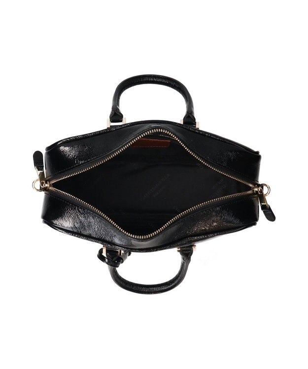 INTER-CHAUSSURES 【CHRISTIAN VILLA】レザーハンドルハンドバッグ ブラック