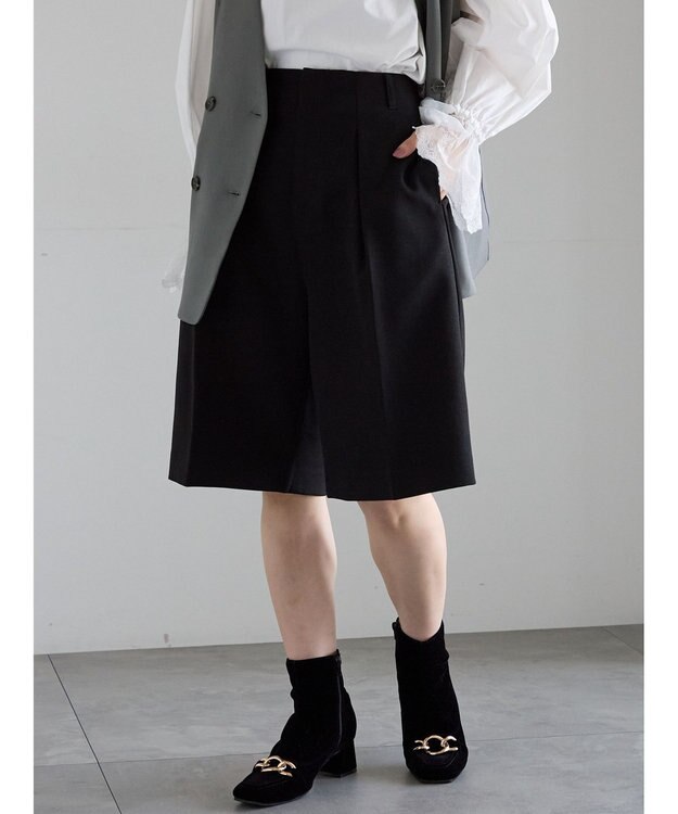 Te chichi フロントタックハーフパンツ《2025Autumn catalog vol.2 item》 ブラック