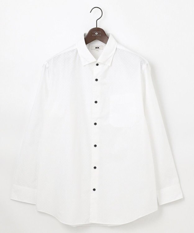 JOSEPH ABBOUD 【キングサイズ・オーガニックコットン使用】ジオメトリックパターンシャツ ホワイト系5