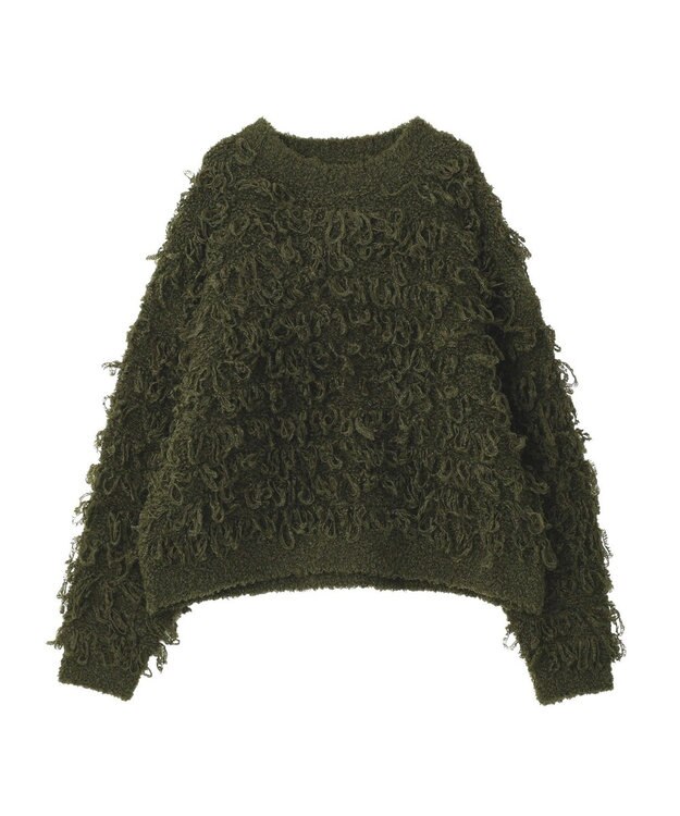 CRAFT STANDARD BOUTIQUE ループ編みニットプルオーバー Green