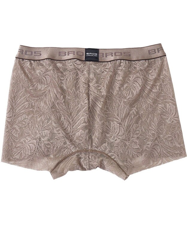 WACOAL MEN ボクサーパンツ【レースボクサー】フロント快適グラマラス 通気性 フリーなカッティング(裾部分) 前閉じ レース 下着 GT3341 /ブロス バイ ワコールメン ベージュ