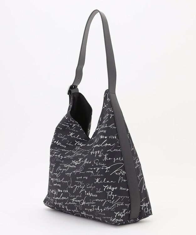 ICB 【A4サイズ収納可】5cityレタードプリント ショルダーバッグ 5cityプリント系