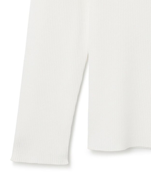 GRACE CONTINENTAL カットワークリブニットトップ ホワイト