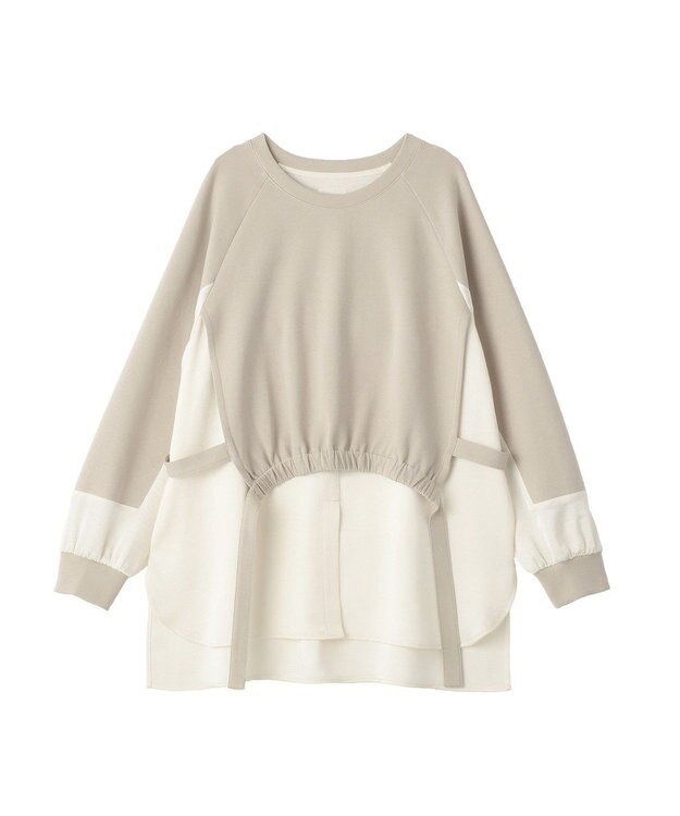 YECCA VECCA シャツレイヤードデザインプルオーバー Light Beige