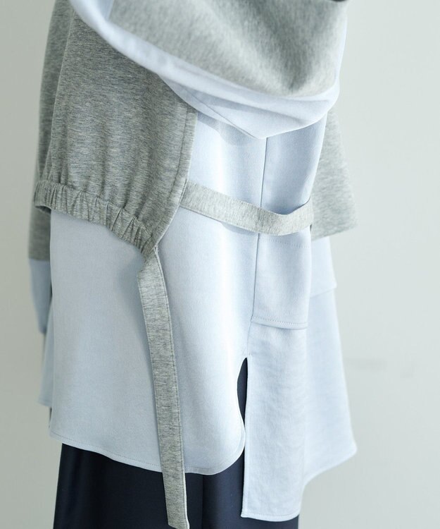 YECCA VECCA シャツレイヤードデザインプルオーバー Gray Mixture