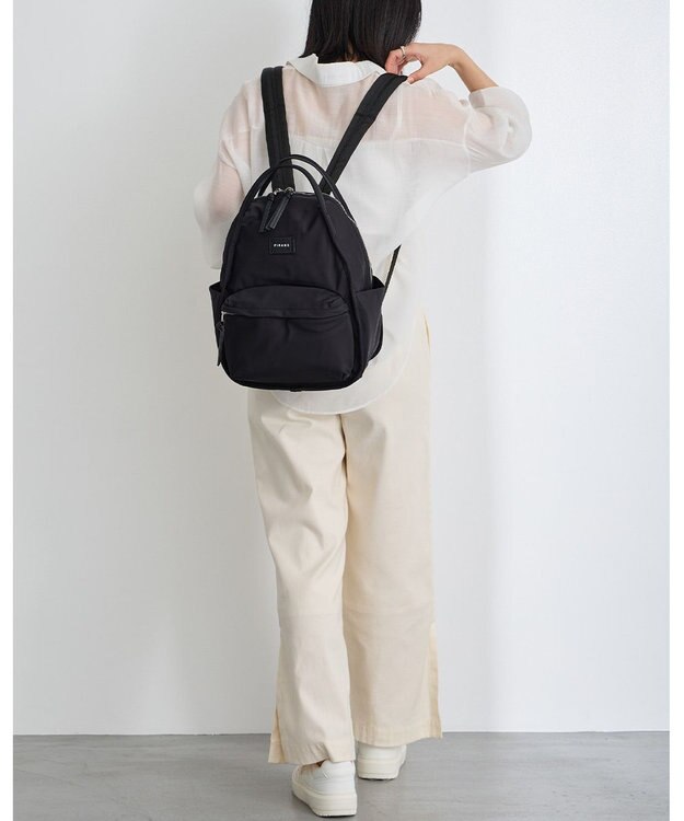 MioFIRANO はっ水軽量ナイロンオーバルハンドルリュック　FIRANO フィラノ BLACK