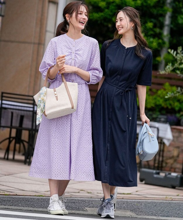 ANY SIS L エンブロイダリー ワンピース ラベンダー
