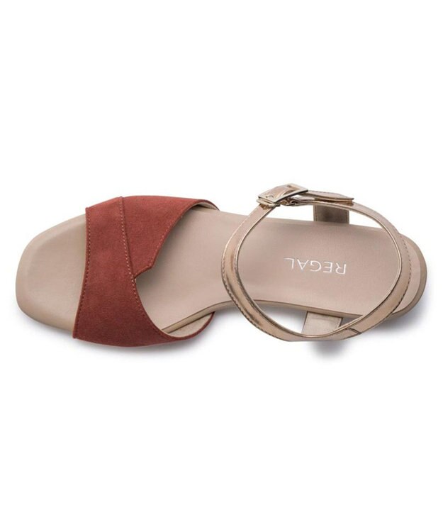 REGAL FOOT COMMUNITY 【リーガルレディース】F40R ストラップサンダル サンダル レッド×ゴールド