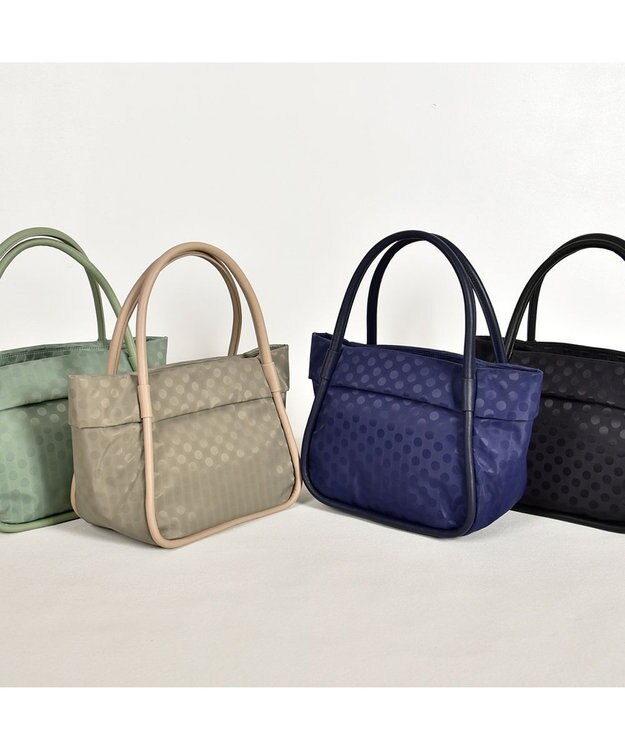 Y'SACCS Polka Dots パイピングトート Sサイズ ブラック