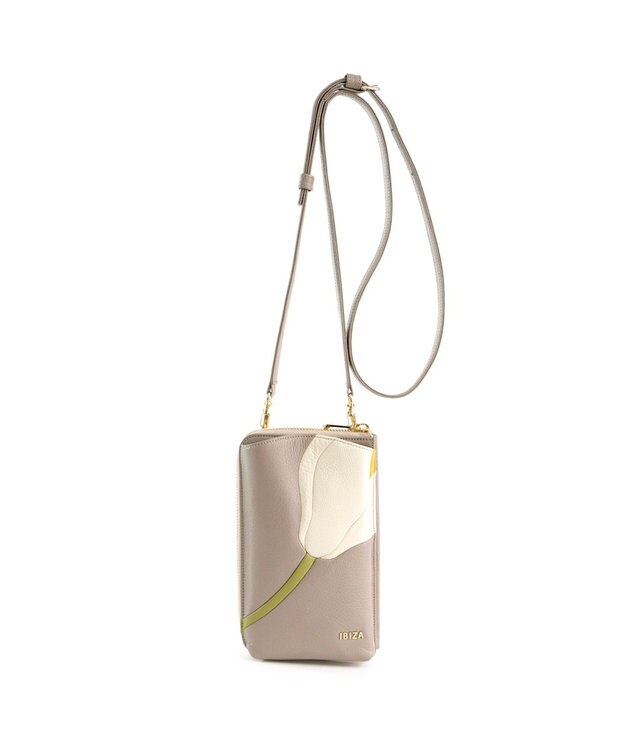 IBIZA プレーサ　ウォレット＆スマートフォンポシェット ピンクベージュ