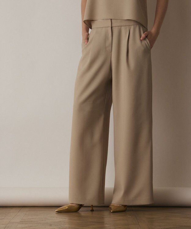 GRACE CONTINENTAL キャミ付レイヤードパンツ ベージュ