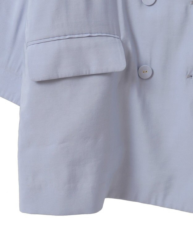 YECCA VECCA 【接触冷感】COOLシャツテーラードジャケット Blue