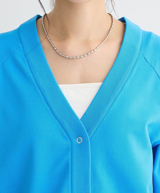 Green Parks スポンディッシュＶネックカーディガン Blue